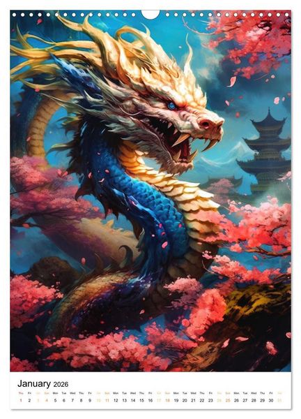 Produktbild: Mystical Drakes (Wall Calendar 2026 DIN A3 portrait), CALVENDO 12 Month Wall Calendar