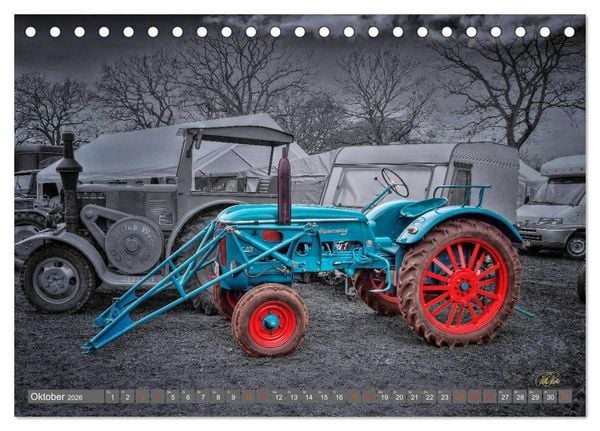 Produktbild: Traktoren - Oldtimer (Tischkalender 2026 DIN A5 quer), CALVENDO Monatskalender
