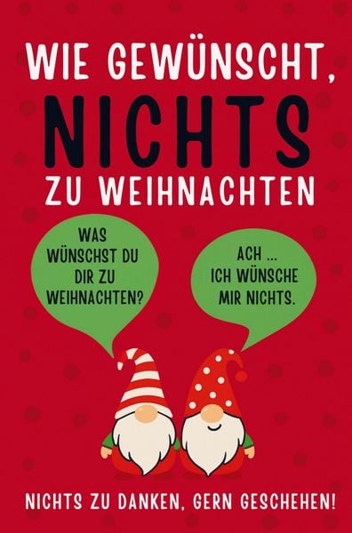 Produktbild: Wie gew&uuml;nscht, NICHTS zu Weihnachten!