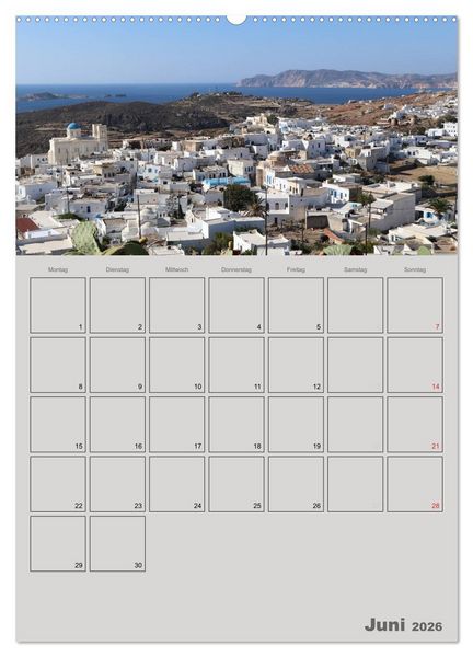 Produktbild: Kykladen, Perlen der &Auml;g&auml;is (Wandkalender 2026 DIN A2 hoch), CALVENDO Monatskalender