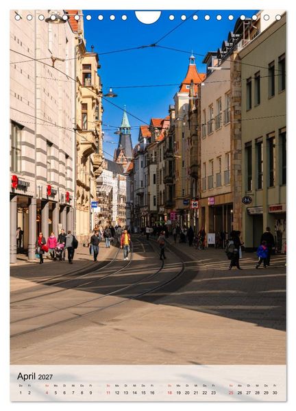 Produktbild: Ein Blick auf Erfurt in Farbe (Wandkalender 2027 DIN A4 hoch), CALVENDO Monatskalender