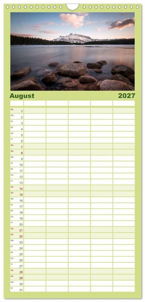 Produktbild: Familienplaner 2027 - Wunder Natur II mit 5 Spalten (Wandkalender, 21 x 45 cm) CALVENDO