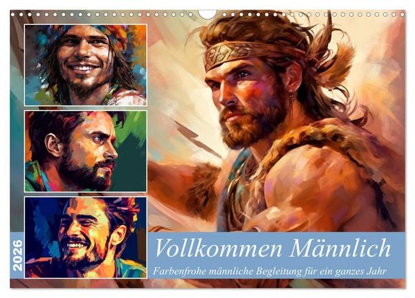 Vollkommen Männlich (Wandkalender 2026 DIN A3 quer), CALVENDO Monatskalender