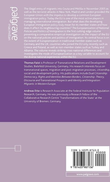 Produktbild: The Europeanization of National Policies and Politics of Immigration