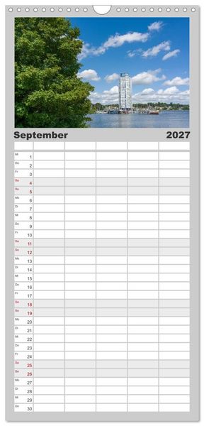 Produktbild: Familienplaner 2027 - Unterwegs in Schleswig mit 5 Spalten (Wandkalender, 21 x 45 cm) CALVENDO