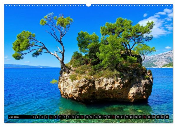 Produktbild: Makarska Riviera - Malerische Urlaubsorte in Dalmatien (Wandkalender 2026 DIN A2 quer), CALVENDO Monatskalender