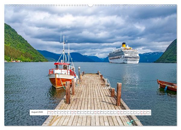 Produktbild: Norwegen - ein traumhaftes Reiseziel (hochwertiger Premium Wandkalender 2026 DIN A2 quer), Kunstdruck in Hochglanz