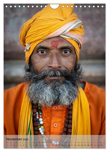 Produktbild: Menschen in Indien (Wandkalender 2026 DIN A4 hoch), CALVENDO Monatskalender