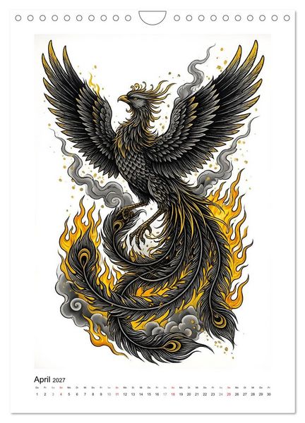 Produktbild: Irezumi - Japans Seele in zwei Farben (Wandkalender 2027 DIN A4 hoch), CALVENDO Monatskalender