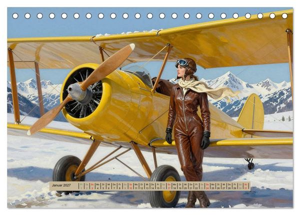 Produktbild: Lack und Leinwand &ndash; Flieger (Tischkalender 2027 DIN A5 quer), CALVENDO Monatskalender