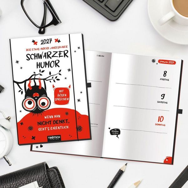 Produktbild: TR&Ouml;TSCH - Buchkalender Der etwas andere Jahresplaner Schwarzer Humor 2027