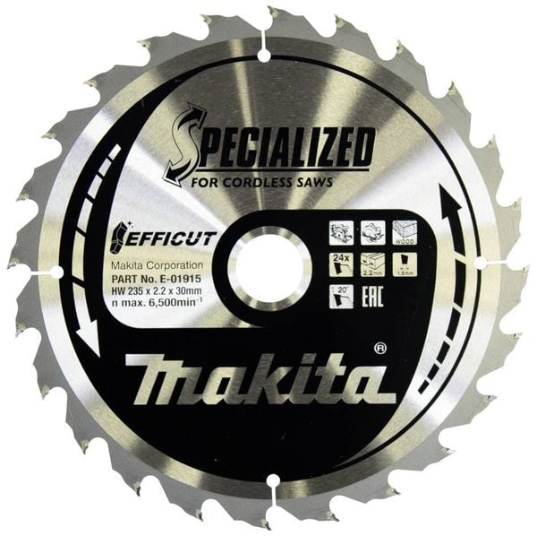 Produktbild: Makita E-01915 Kreiss&auml;geblatt 235 x 30 x 2.2mm Z&auml;hneanzahl: 24 1St.