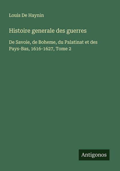 Produktbild: Histoire generale des guerres