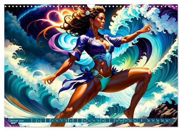 Produktbild: Die Wellenbezwinger (Wandkalender 2026 DIN A3 quer), CALVENDO Monatskalender