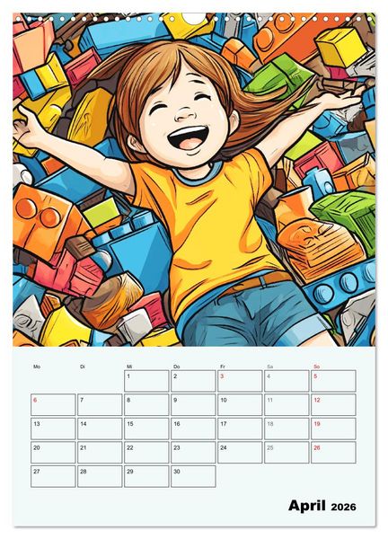 Produktbild: Coole Manga Kids. Lustige Abenteuer im Pixelreich (Wandkalender 2026 DIN A3 hoch), CALVENDO Monatskalender