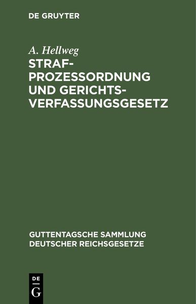 Produktbild: Strafprozessordnung und Gerichtsverfassungsgesetz