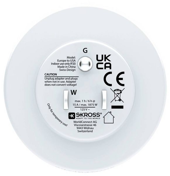 Produktbild: Skross 1.500203C-E Reiseadapter