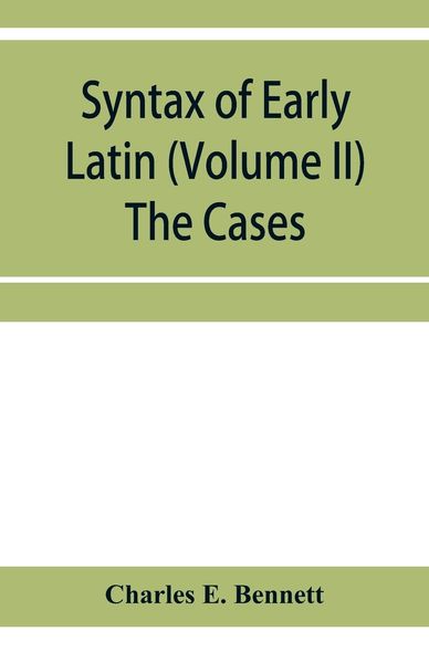 Produktbild: Syntax of early Latin (Volume II) The Cases