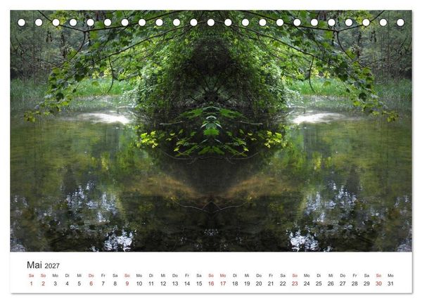 Produktbild: Spiegelwelten - Natur anders sehen (Tischkalender 2027 DIN A5 quer), CALVENDO Monatskalender