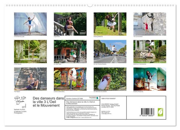 Produktbild: Des danseurs dans la ville 3 L'Oeil et le Mouvement (Calendrier mural 2026 DIN A2 vertical) calendrier de bureau