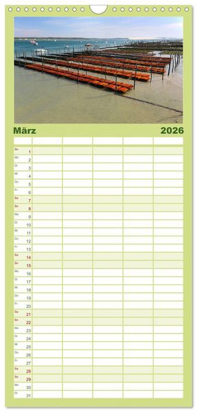 Produktbild: Familienplaner 2026 - Arcachon Bordeaux Cap Ferret mit 5 Spalten (Wandkalender, 21 x 45 cm) CALVENDO