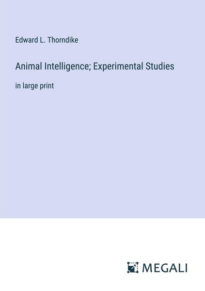 Produktbild: Animal Intelligence; Experimental Studies