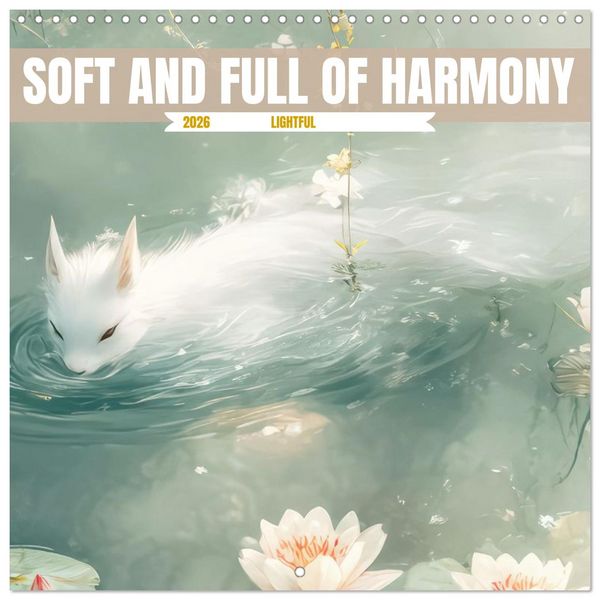 Soft and full of harmony - lightful (Wall Calendar 2026 12 × 12 Inch) CALVENDO 12 Month Wall Calendar