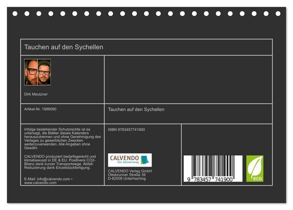Produktbild: Tauchen auf den Sychellen (Tischkalender 2026 DIN A5 quer), CALVENDO Monatskalender