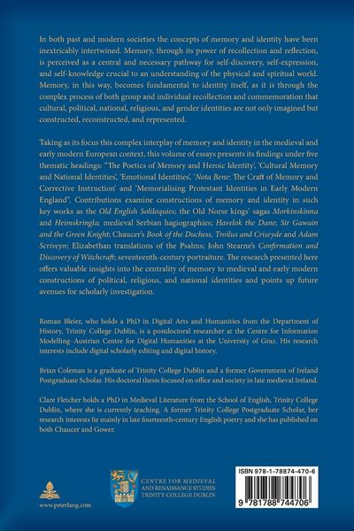 Produktbild: Memory and Identity in the Medieval and Early Modern World