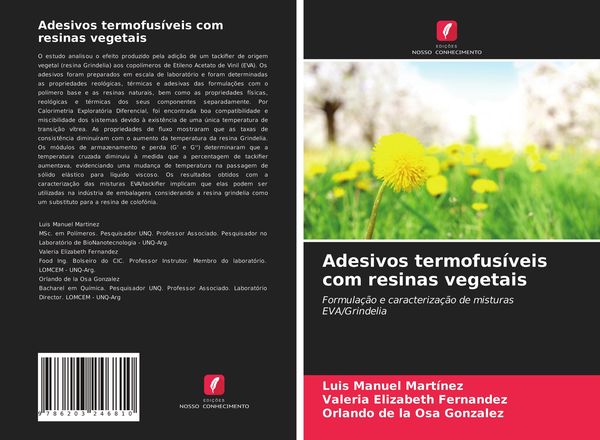 Produktbild: Adesivos termofus&iacute;veis com resinas vegetais