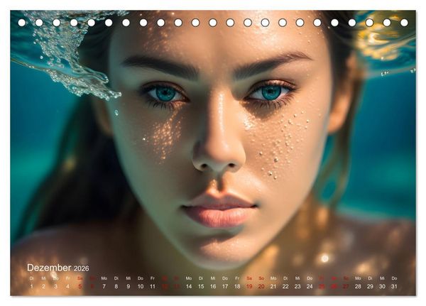 Produktbild: Models unter Wasser (Tischkalender 2026 DIN A5 quer), CALVENDO Monatskalender