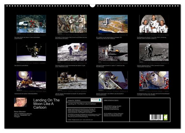 Produktbild: Landing On The Moon Like A Cartoon (Wandkalender 2026 DIN A2 quer), CALVENDO Monatskalender