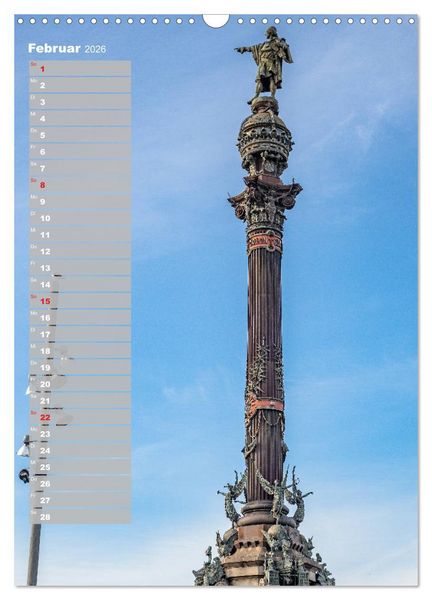 Produktbild: Barcelona - Eine St&auml;dtereise (Wandkalender 2026 DIN A3 hoch), CALVENDO Monatskalender