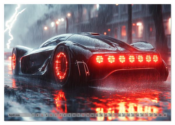 Produktbild: Zukunft Auto - Design, Autos und autonomes Fahren der Zukunft (Tischkalender 2026 DIN A5 quer), CALVENDO Monatskalender