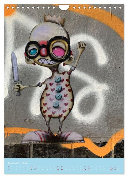 Produktbild: LOVE HAMBURG - STREET ART (Wandkalender 2026 DIN A4 hoch), CALVENDO Monatskalender