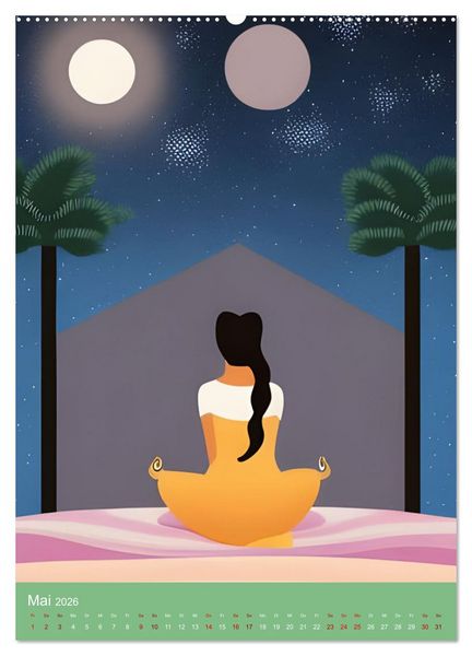 Produktbild: Meditation verbindet (Wandkalender 2026 DIN A2 hoch), CALVENDO Monatskalender