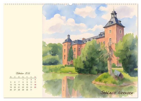 Produktbild: Schl&ouml;sser und Burgen - Romantische Reise durch Nordrhein-Westfalen (Wandkalender 2026 DIN A2 quer), CALVENDO Monatskalender