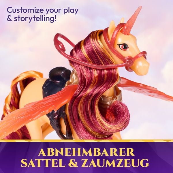 Produktbild: Unicorn Academy - Wing Magic Valentina und Cinder Spielset, Einhorn-und-Puppe-Set mit Fl&uuml;geln, ab 4 Jahren