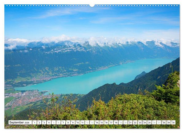 Produktbild: Faszination Berner Oberland - Thuner- und Brienzersee (hochwertiger Premium Wandkalender 2026 DIN A2 quer), Kunstdruck in Hochglanz