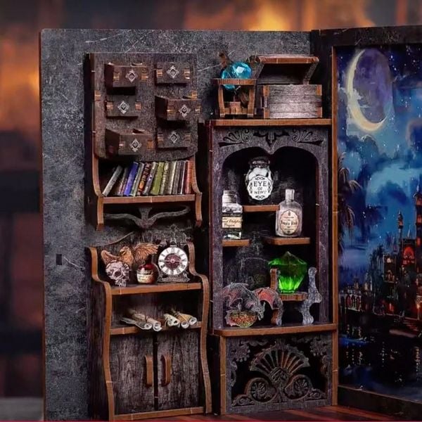 Produktbild: FiguredArt CH03 - DIY Book Nook, Haus der Zauber, Puzzle 112 Teile, Miniatur-Diorama