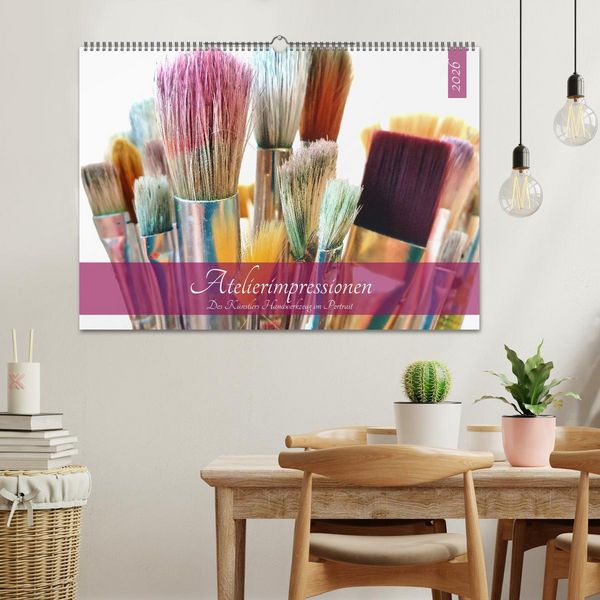 Produktbild: Atelierimpressionen - Des K&uuml;nstlers Handwerkzeug im Portrait (Wandkalender 2026 DIN A2 quer), CALVENDO Monatskalender