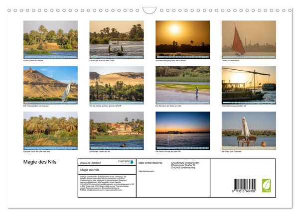 Produktbild: Magie des Nils (Wandkalender 2026 DIN A3 quer), CALVENDO Monatskalender