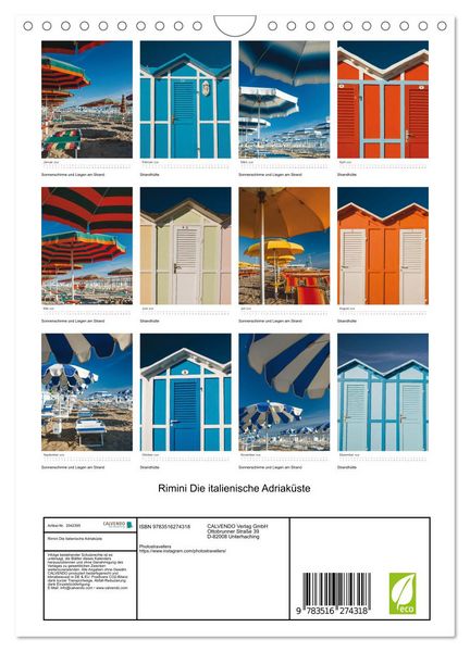 Produktbild: Rimini Die italienische Adriak&uuml;ste (Wandkalender 2026 DIN A4 hoch), CALVENDO Monatskalender