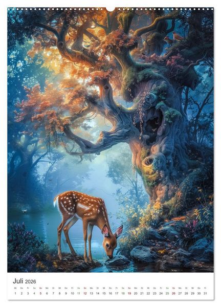 Produktbild: Verwunschener Zauberwald (Wandkalender 2026 DIN A2 hoch), CALVENDO Monatskalender