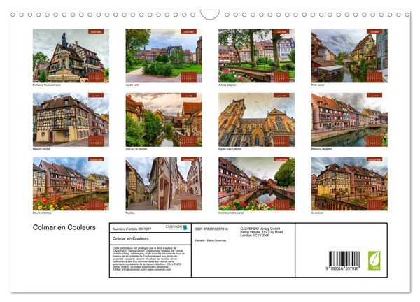 Produktbild: Colmar en Couleurs (Calendrier mural 2026 DIN A3 vertical), CALVENDO calendrier mensuel