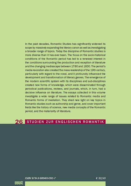 Produktbild: Romanticism and its Media