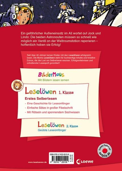 Produktbild: Lesel&ouml;wen 1. Klasse - Alarm auf der Weltraumstation