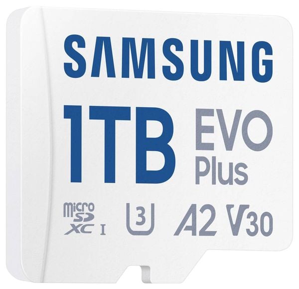 Produktbild: Samsung microSD Card EVO Plus microSD-Karte Retail 1TB A2 Application Performance Class, v30 Video Speed Class, UHS-Class