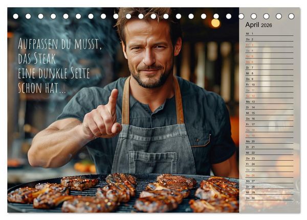 Produktbild: Lieblingshobby Grillen (Tischkalender 2026 DIN A5 quer), CALVENDO Monatskalender