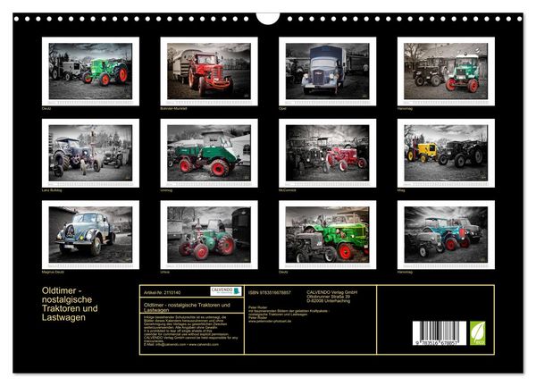 Produktbild: Oldtimer - nostalgische Traktoren und Lastwagen (Wandkalender 2026 DIN A3 quer), CALVENDO Monatskalender